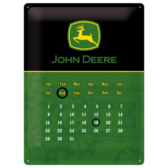 Calendar metalic John Deere L 30x40 cm